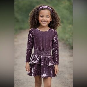 Pixie lane purple velvet dress size 5